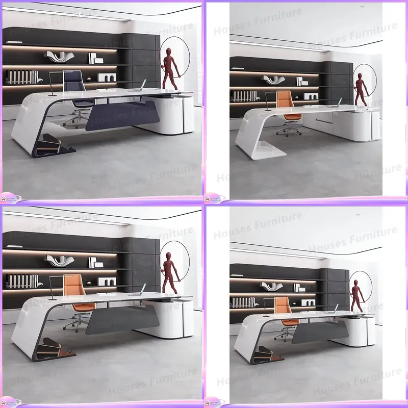 Home Office 2024 - 2024 Modern Luxury Executive Desk Wooden