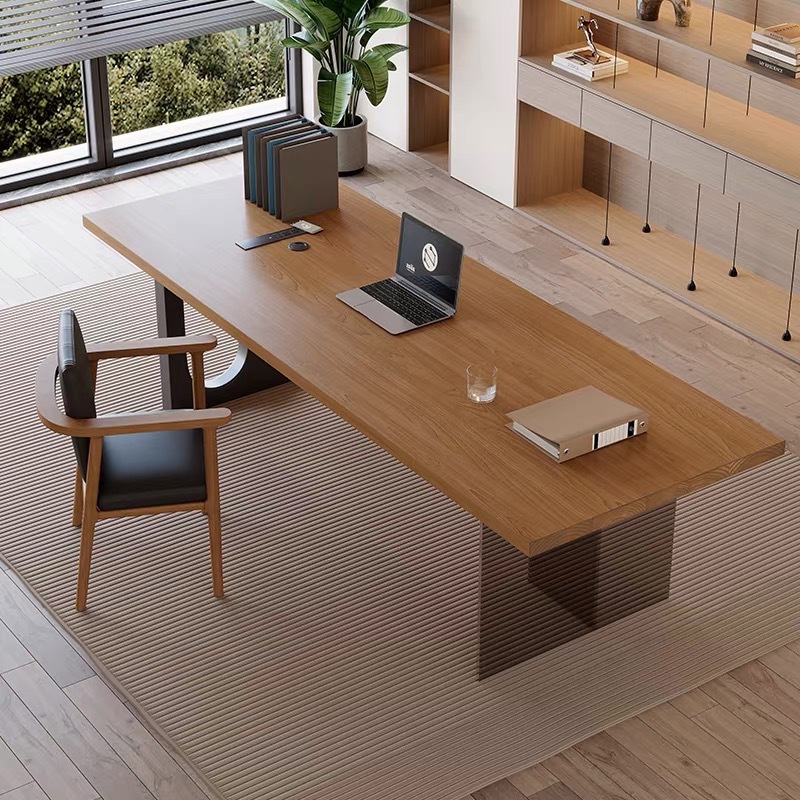 Home Office Living Room - Italian Acrylic Floating Wooden Office Desk