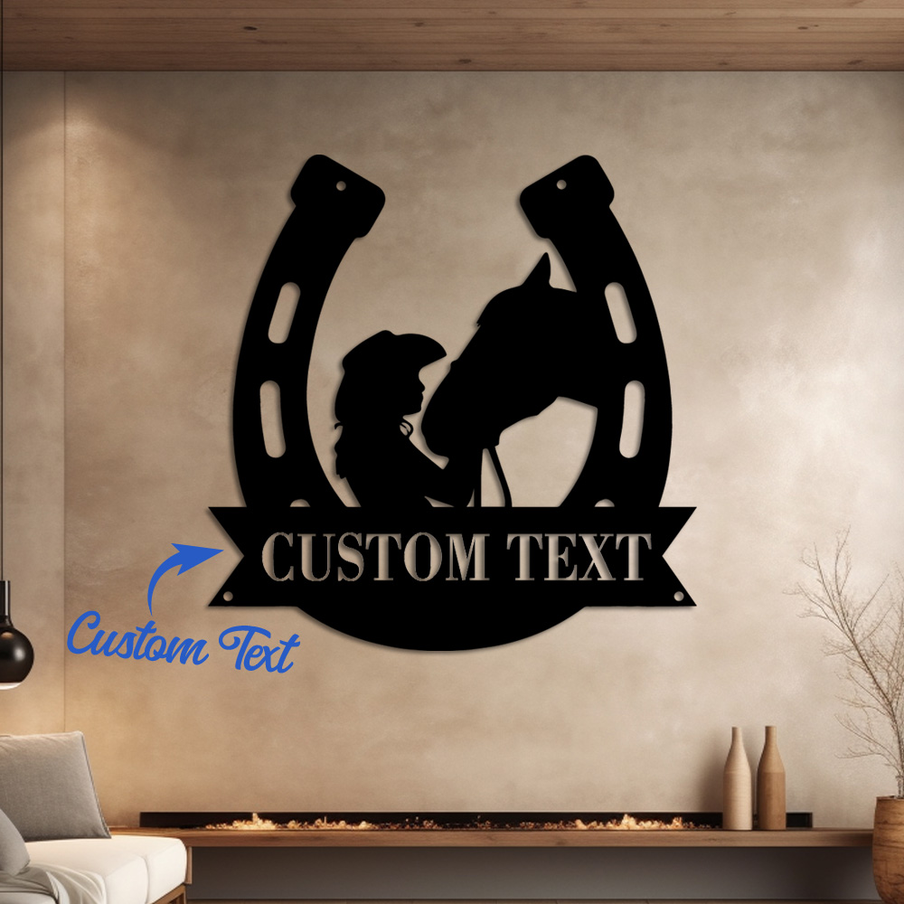 Home Office Living Room - 1pc Fashion Customized Horseshoe Wall Metal