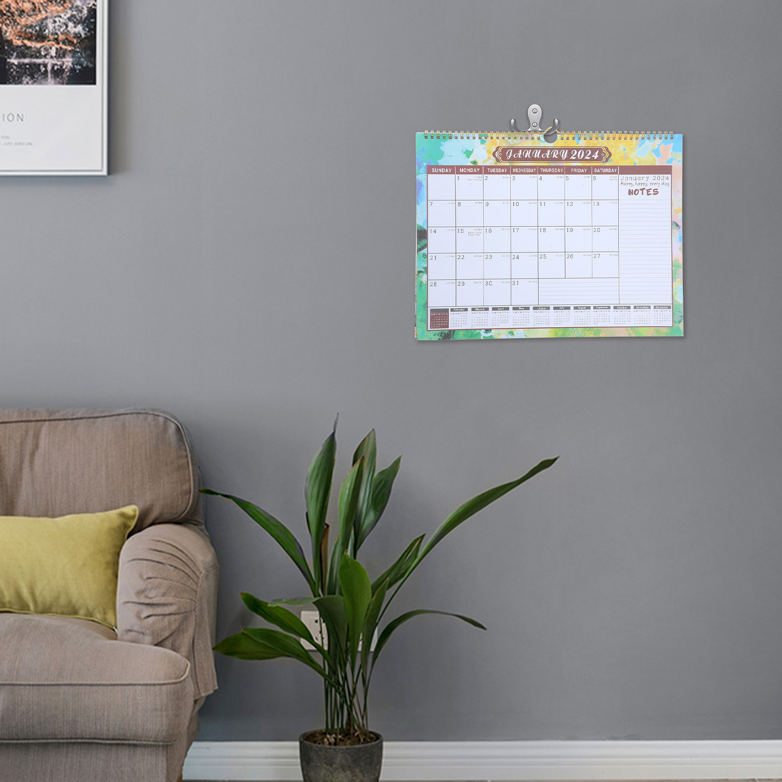 Home Office 2024 - Wall Calendar Large 2024 Monthly Hanging