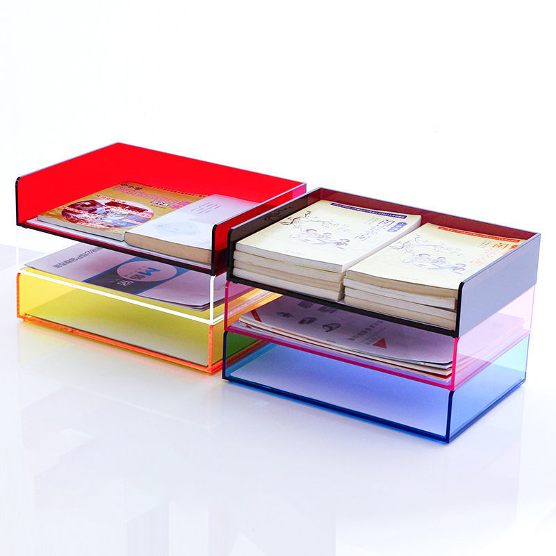 Acrylic File Paper Organizer L - Letter Tray Desk ulasan dan harga