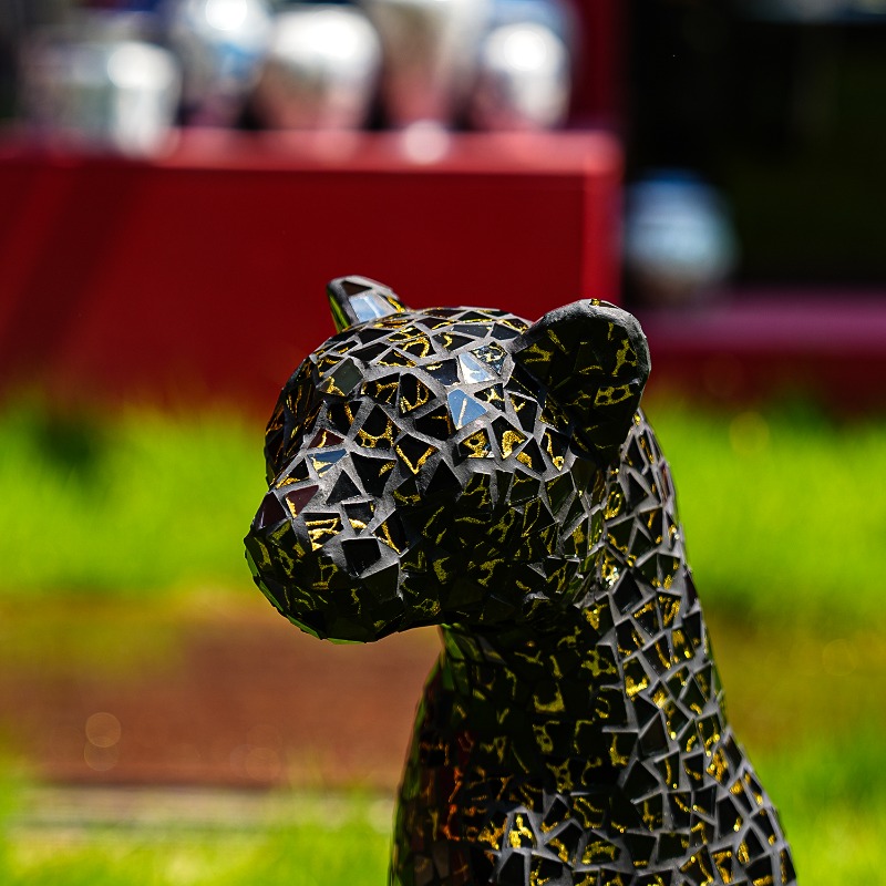 Black Gold Glass Patch Leopard - Home Office With Sofa ulasan dan harga