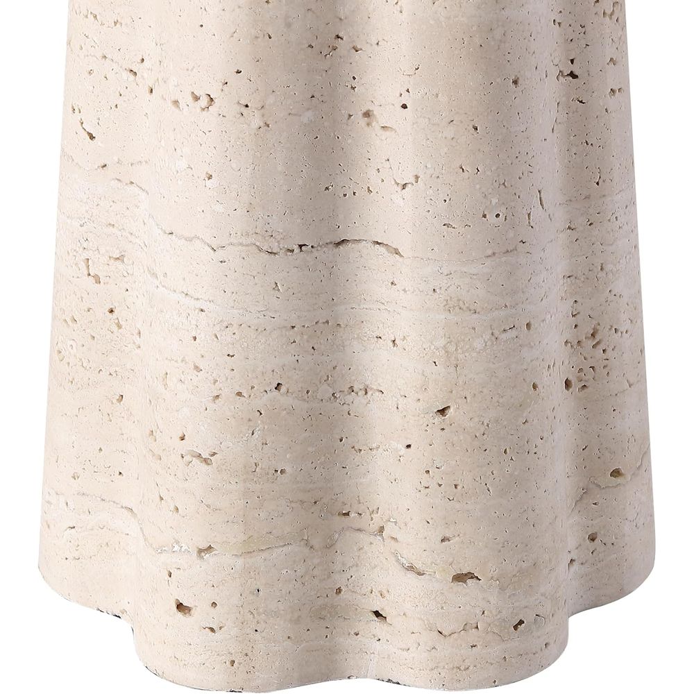 25-inch Travertine/White Table - Home Office Living Room ulasan dan harga