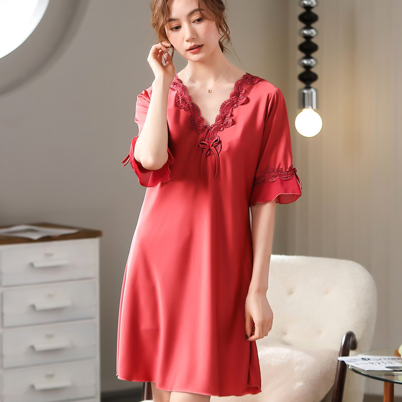 Padded Nightdress Women's Summ - Home Office 2024 ulasan dan harga