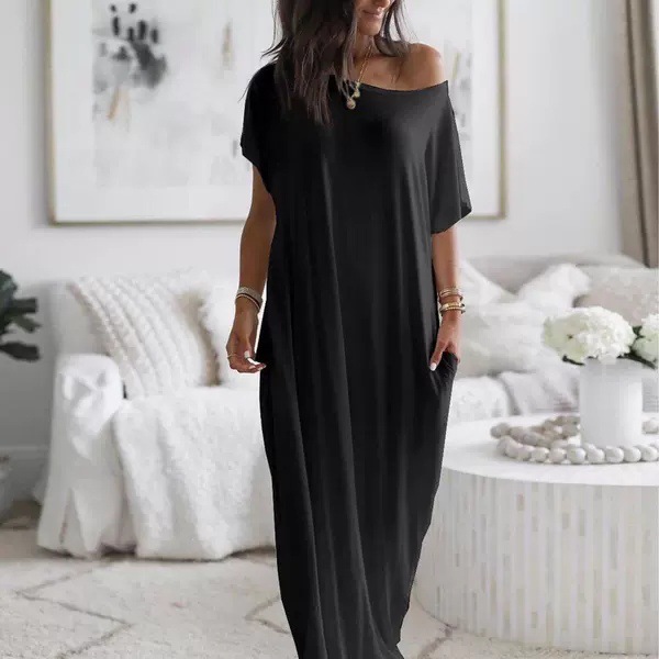 Women's Home Long Dress Summer - Home Office 2024 ulasan dan harga