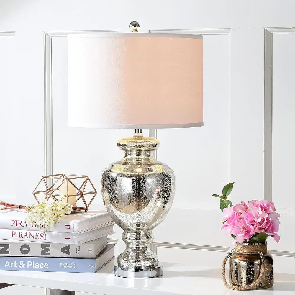 Mercury Silver Crackle Glass 2 - Home Office Living Room ulasan dan harga