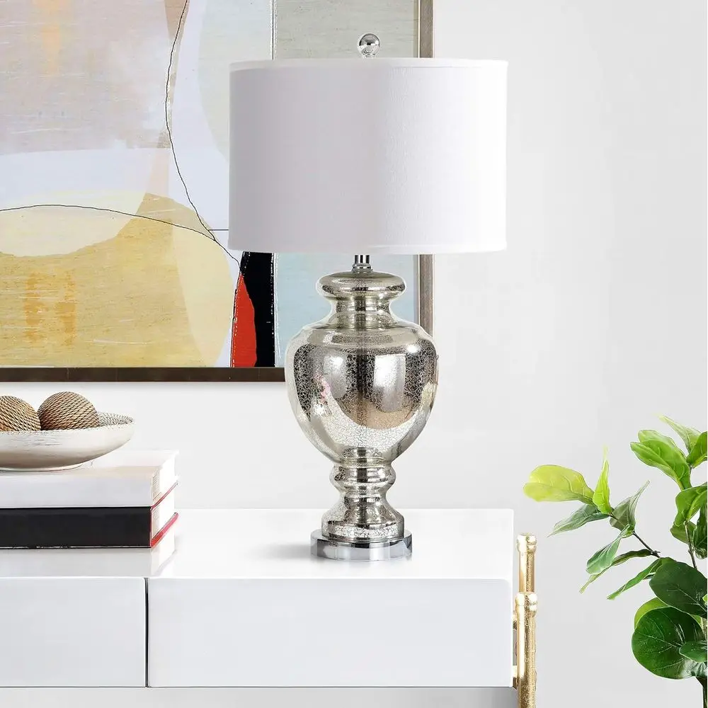 Mercury Silver Crackle Glass 2 - Home Office Living Room ulasan dan harga
