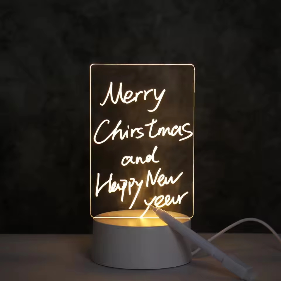 DIY Notepad LED Drawing Board  - Letter Tray Desk ulasan dan harga