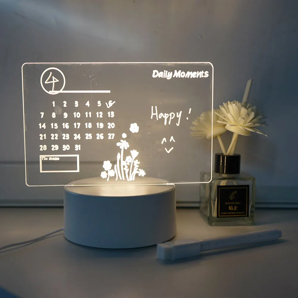 DIY Notepad LED Drawing Board  - Letter Tray Desk ulasan dan harga