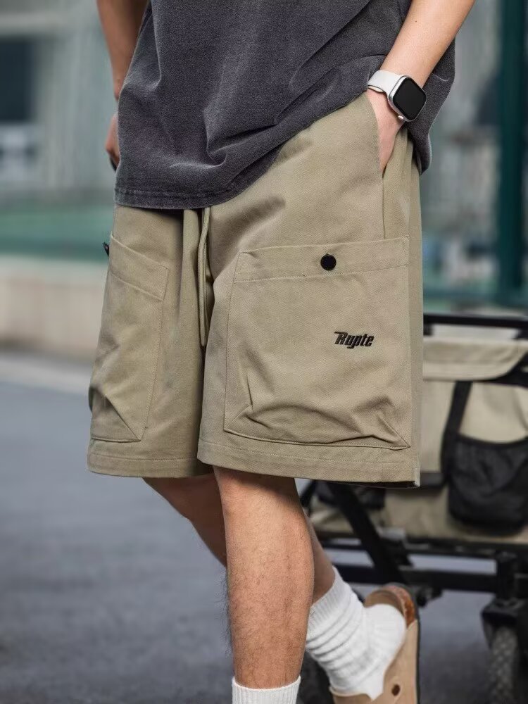 Retro Large Pocket Work Shorts - Letter Tray Desk ulasan dan harga