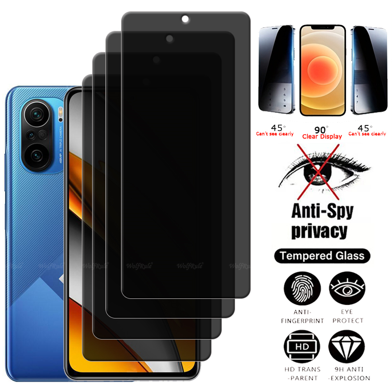 4Pcs For Poco F3 Glass Xiaomi  - Monitor Privacy Screen ulasan dan harga