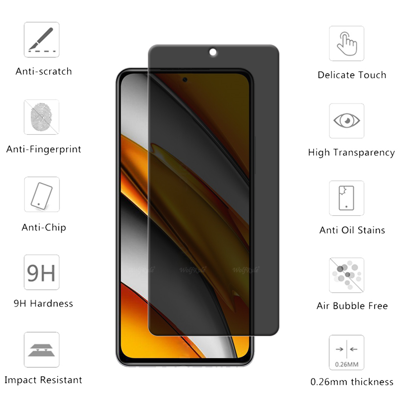 4Pcs For Poco F3 Glass Xiaomi  - Monitor Privacy Screen ulasan dan harga