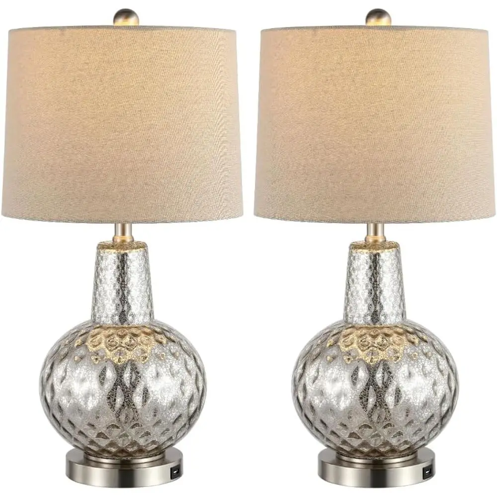 24-inch Silver/Ivory Shade LED - Home Office Living Room ulasan dan harga